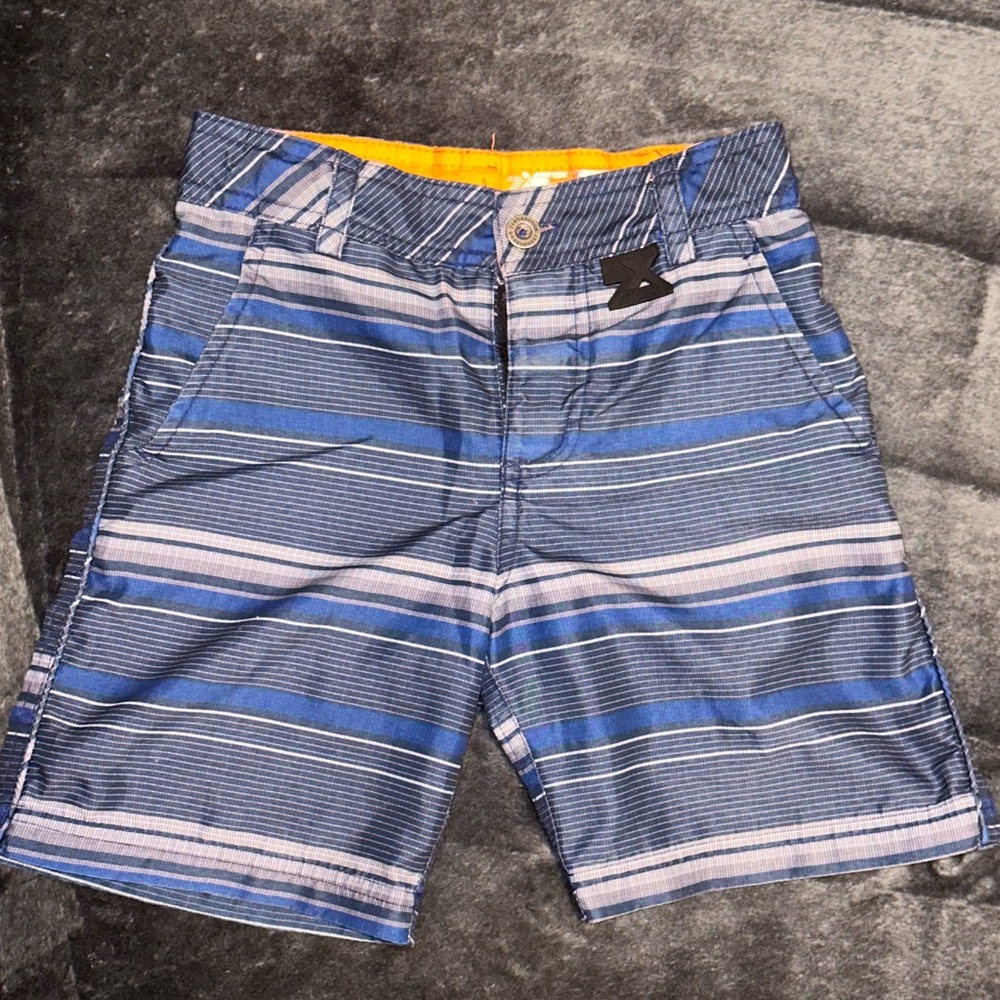ZEROXPOSUR - BOARD SHORTS SWIM SUIT NAVY STRIP 5/6